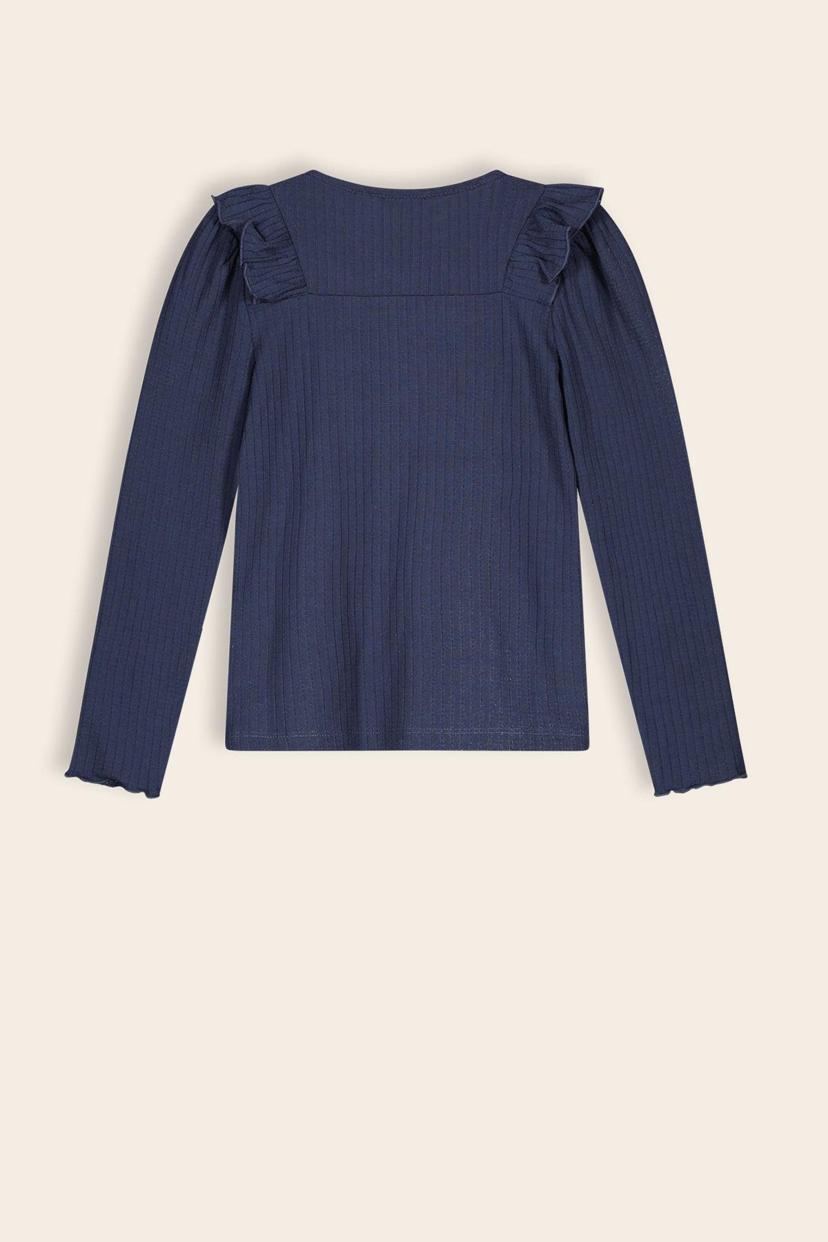 Klari Fany Rib T-shirt Ruches - NoNo Kidswear