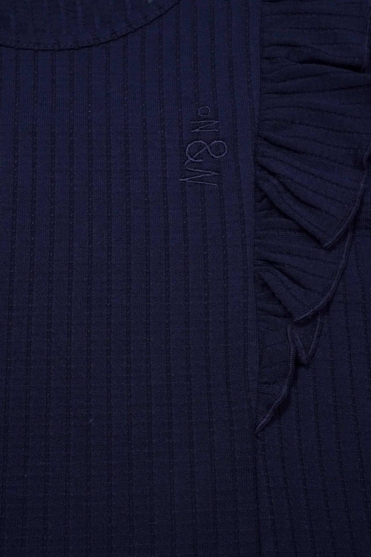 Klari Fany Rib T-shirt Ruches - NoNo Kidswear