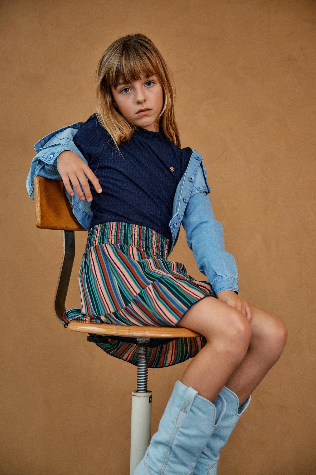 Mey Combi Jurk Gestreepte Rok - NoNo Kidswear