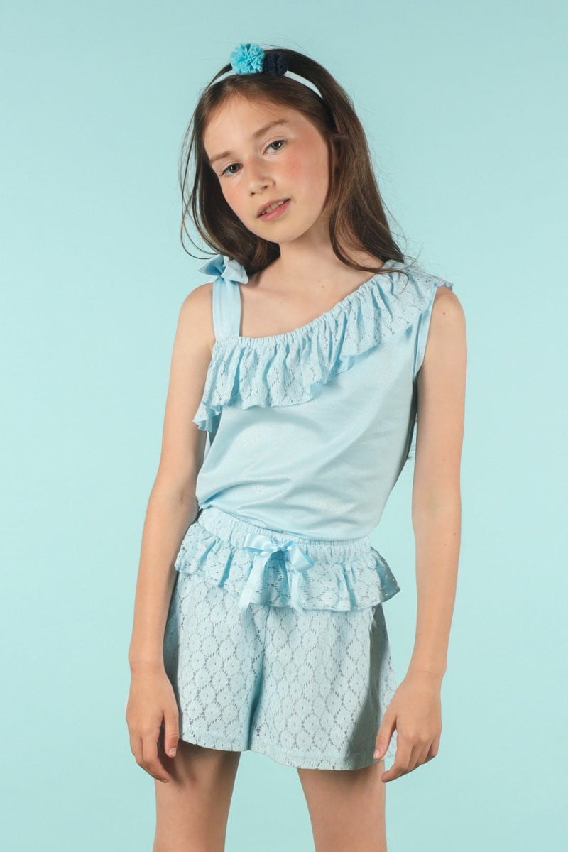 NAS glitter & glam ruffle top - Le Chic Fashion