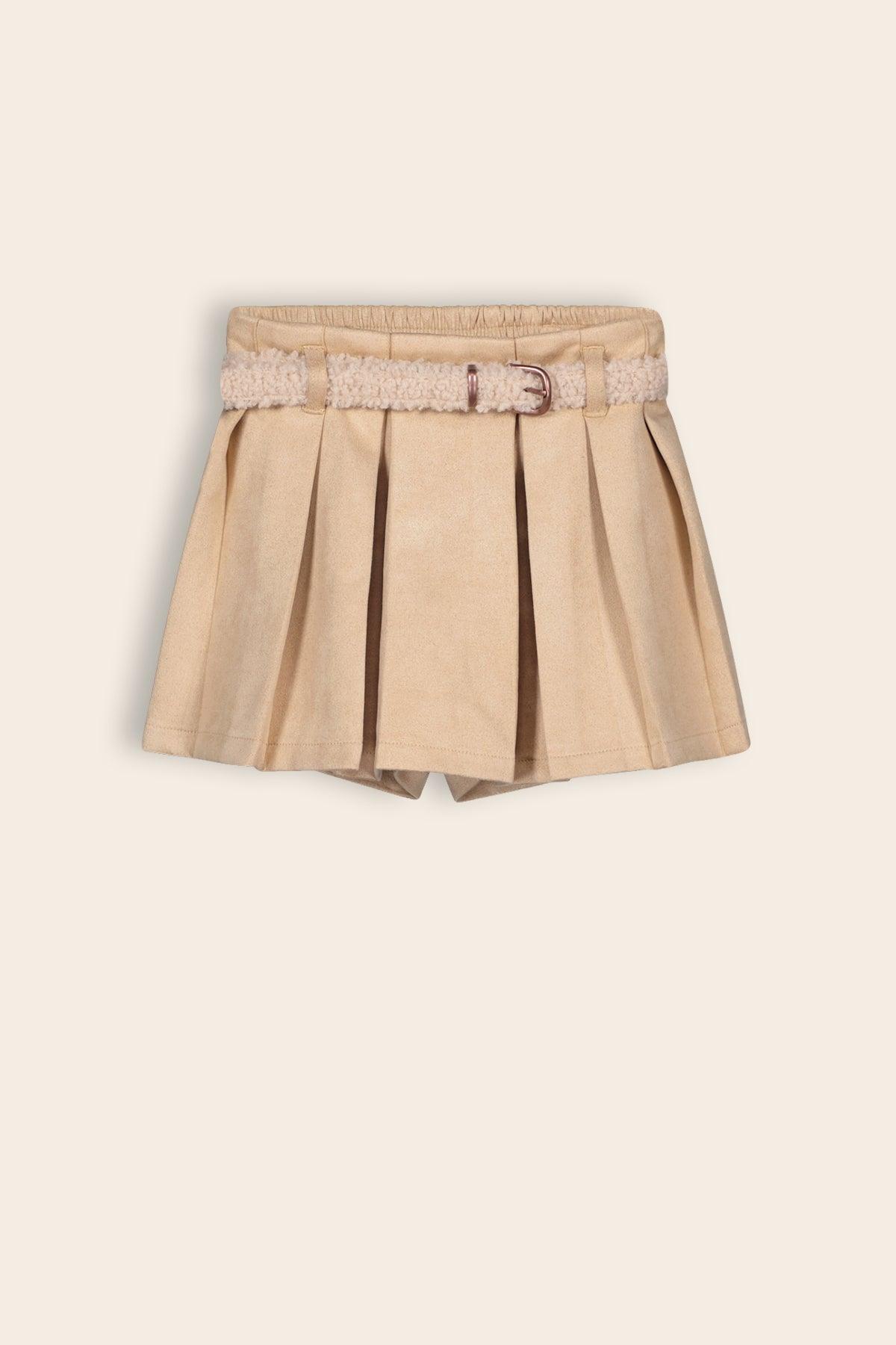 Nella Suede Geplooide Broekrok met Riem - NoNo Kidswear