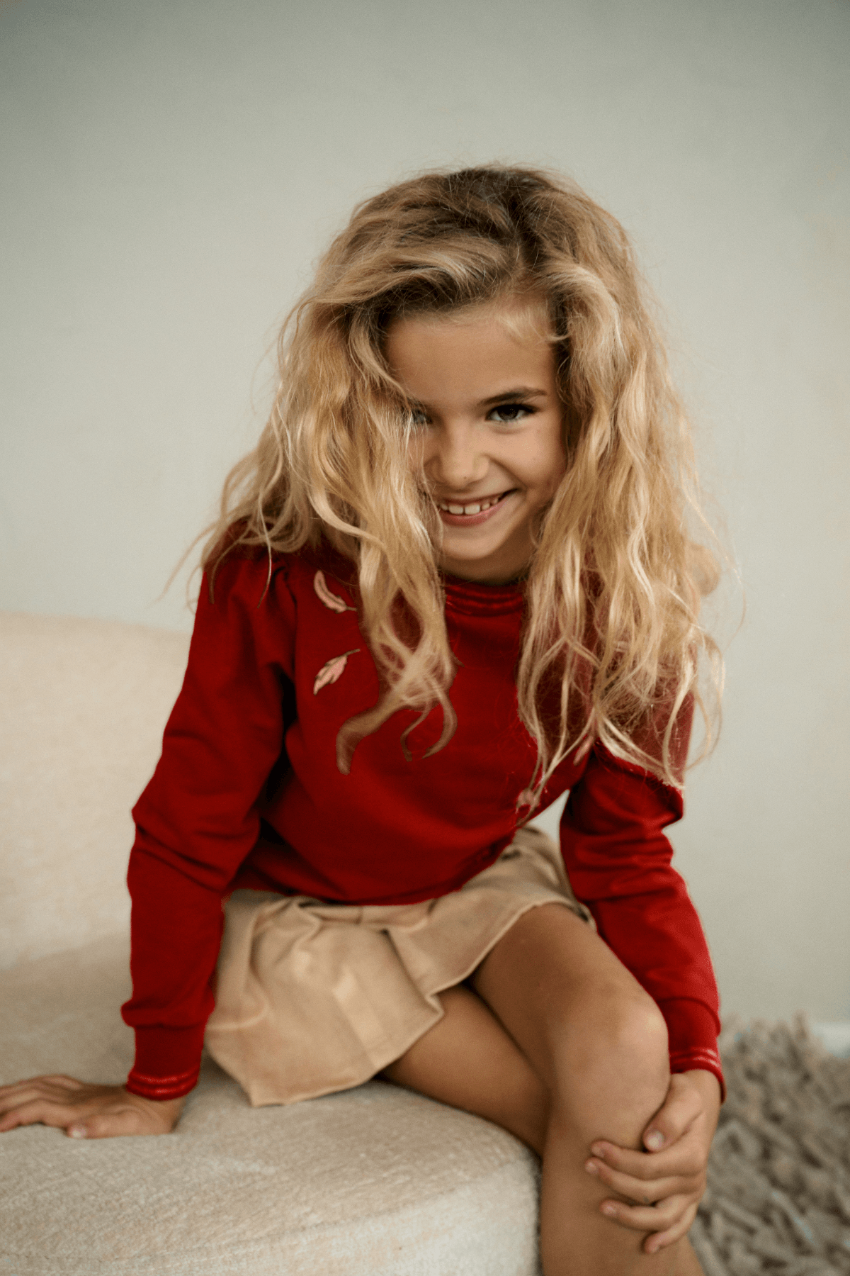 Nella Suede Geplooide Broekrok met Riem - NoNo Kidswear