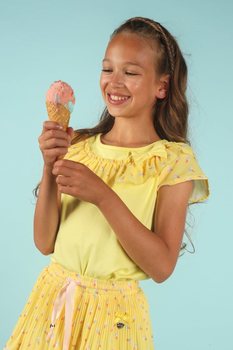 NOMSALA lace ruffle T-shirt - Le Chic Fashion