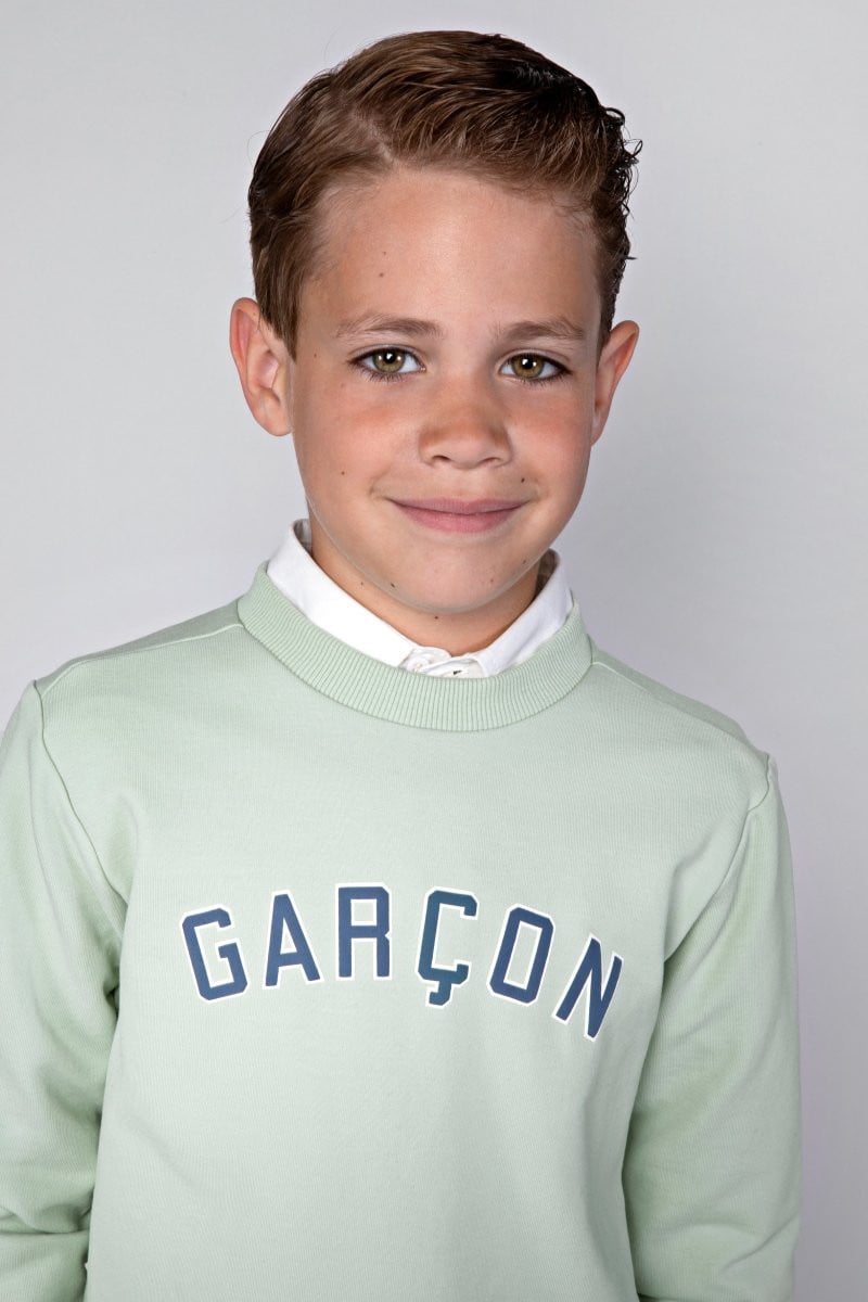 GARÇON puff print sweater - Le Chic Fashion