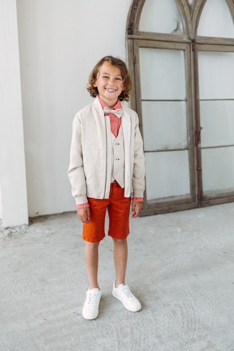 Otto overhemd print oranje -Blouses - Red+Blu