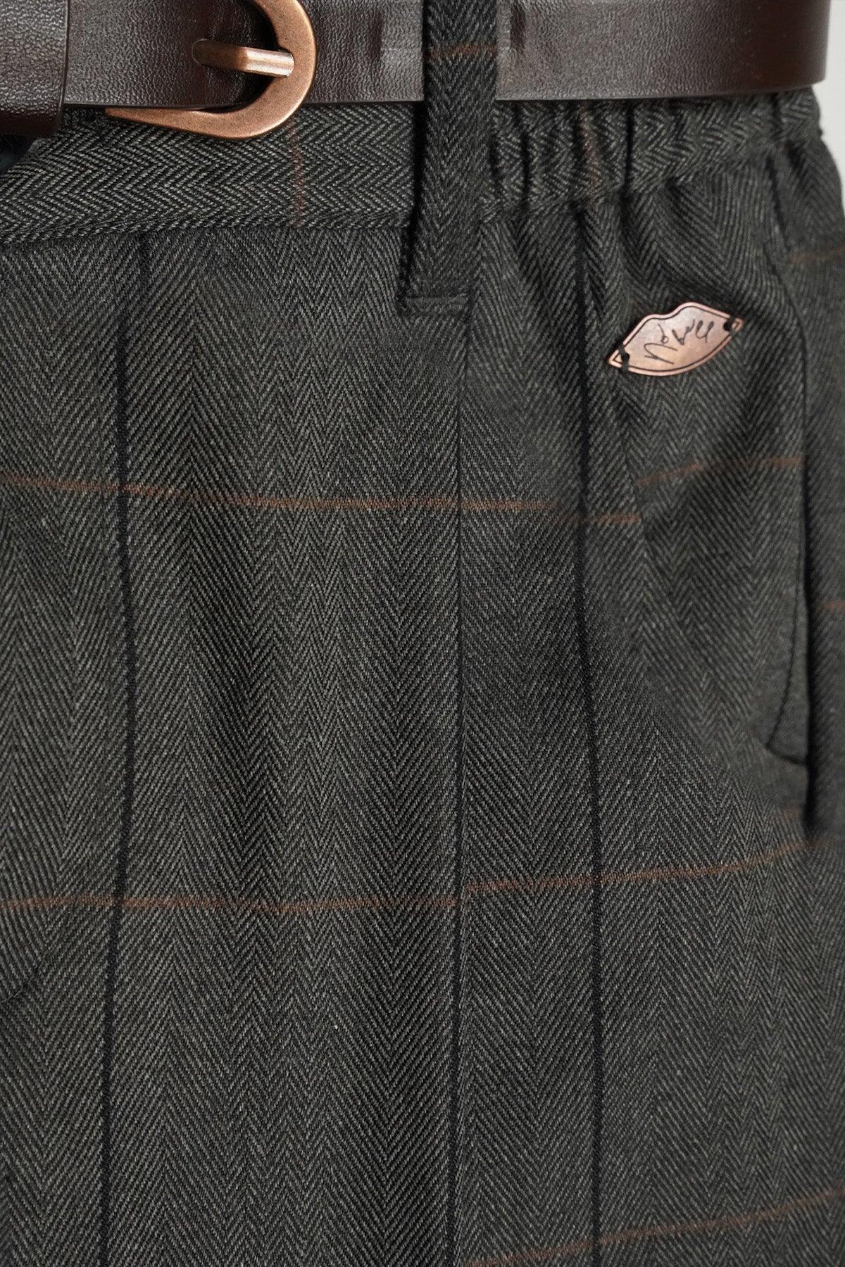 Sayla Wijde Pijp Geruite Broek - NoNo Kidswear