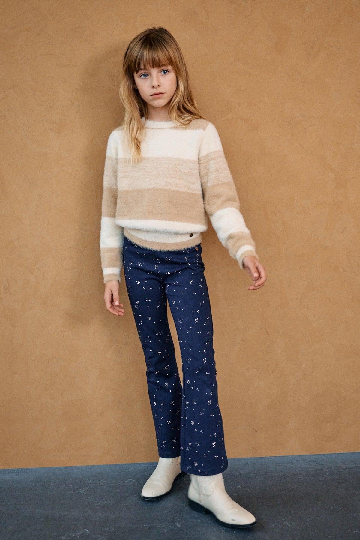 Sole Stippen Geprinte Flared Broek - NoNo Kidswear