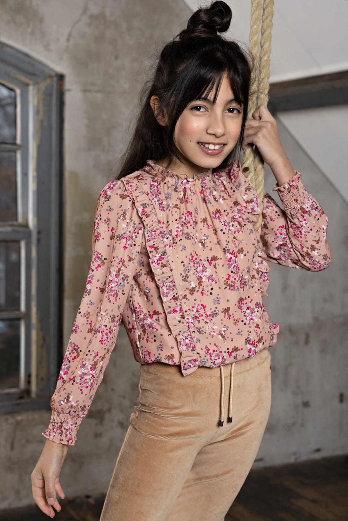 Tina Blouse Bloemetjes print - NoNo Kidswear
